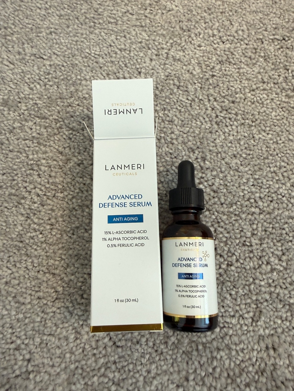 LANMERI Advanced Defense Serum - Anti-Aging Vitamin C Serum (Brown)